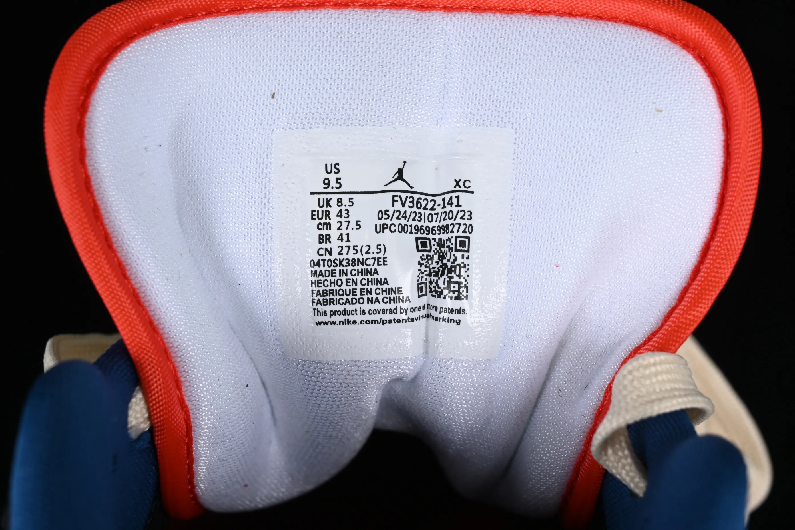 All categories Air Jordan Jordan series basketball shoes Air Jordan 1 Low Z version Air Jordan 1 Low SE AJ1 Joe 1 blue and black sashimi embroidery style low-top cultural casual sneakers FV3622-141